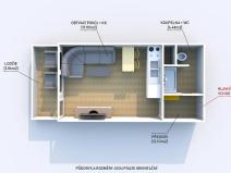 Pronájem bytu 1+kk, Horní Bříza, U Vrbky, 25 m2