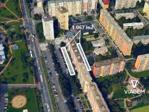 Prodej komerčního pozemku, Praha - Letňany, 1067 m2