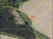 Prodej podílu lesa, Pacov, 475 m2