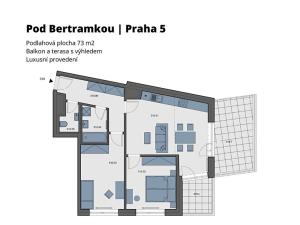 Prodej bytu 3+kk, Praha - Smíchov, U Blaženky, 73 m2