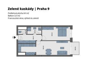 Prodej bytu 2+kk, Praha - Hostavice, Českobrodská, 64 m2