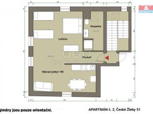 Pronájem bytu 1+kk, Stožec - České Žleby, 53 m2