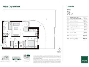 Prodej bytu 3+kk, Praha - Stodůlky, U Řepory, 57 m2