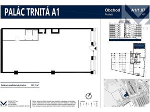 Prodej obchodního prostoru, Brno, Trnitá, 132 m2