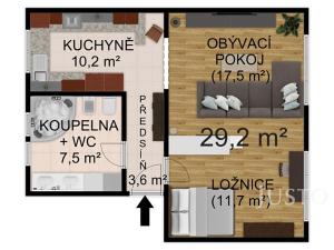 Prodej bytu 1+1, Písek, Smetanovo nám., 50 m2