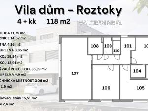 Prodej bytu 4+kk, Roztoky, Čáslavského, 118 m2