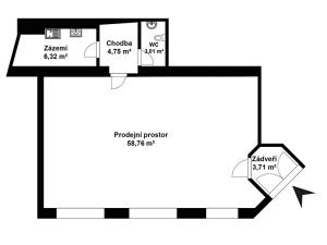 Pronájem obchodního prostoru, Ostrava, Nádražní, 75 m2