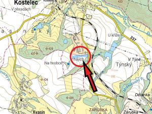 Prodej podílu pole, Vrbatův Kostelec, 497 m2