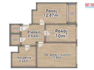 Prodej bytu 3+kk, Praha - Řepy, Makovského, 62 m2