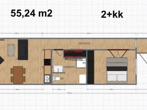 Prodej bytu 2+kk, Tábor, Malinová, 55 m2