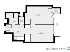 Pronájem bytu 2+kk, Praha - Karlín, Thámova, 40 m2