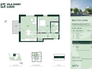 Prodej bytu 2+kk, Praha - Újezd nad Lesy, Rohožnická, 49 m2