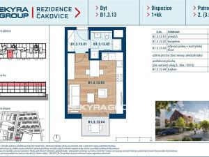 Prodej bytu 1+kk, Praha - Čakovice, Bělomlýnská, 32 m2