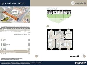 Prodej bytu 3+kk, Praha - Jinonice, Řeporyjská, 109 m2