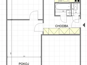 Pronájem bytu 2+1, Uherský Brod, Okružní, 53 m2