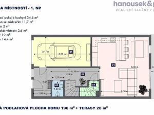 Prodej bytu 6+kk a větší, Praha - Jinonice, Na Hutmance, 196 m2