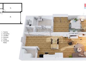 Prodej bytu 2+kk, Praha - Karlín, Rohanské nábřeží, 66 m2