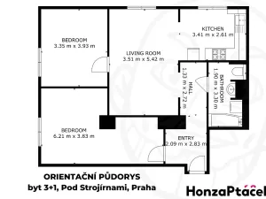 Prodej bytu 3+1, Praha - Vysočany, Pod strojírnami, 73 m2