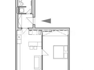 Pronájem bytu 2+kk, Pardubice, Železničního pluku, 47 m2