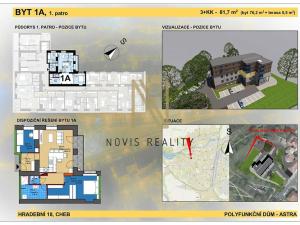 Prodej bytu 3+kk, Cheb, Hradební, 76 m2