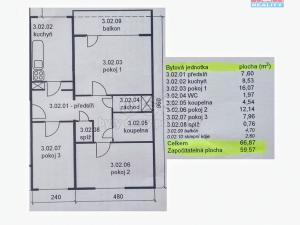 Pronájem bytu 3+1, Brno - Starý Lískovec, Mikuláškovo náměstí, 68 m2