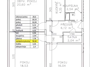 Prodej bytu 3+1, Krupka, Karla Čapka, 79 m2