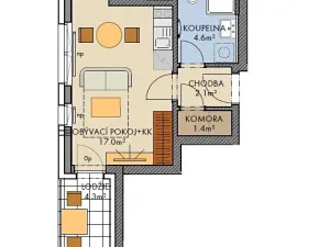 Prodej bytu 1+kk, Praha - Ruzyně, Stočesova, 30 m2