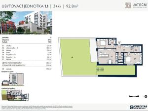 Prodej bytu 3+kk, Praha - Holešovice, Jateční, 92 m2