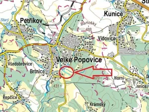 Prodej podílu pole, Velké Popovice, 1099 m2