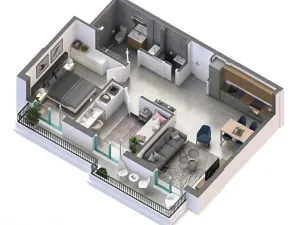 Prodej bytu 3+kk, Dobrota, Černá Hora, 64 m2