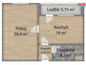 Pronájem bytu 2+kk, Dnešice, 41 m2