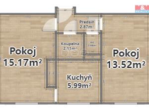 Prodej bytu 2+1, Mlečice, 40 m2