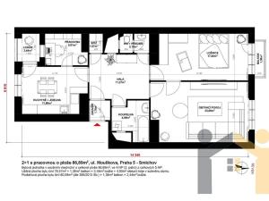 Prodej bytu 2+1, Praha - Smíchov, Moulíkova, 87 m2