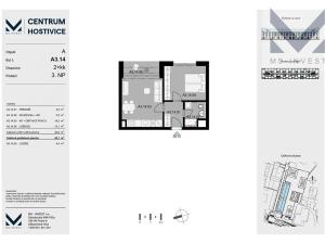 Prodej bytu 2+kk, Hostivice, Čsl. armády, 42 m2