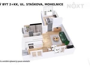 Pronájem bytu 2+kk, Mohelnice, Staškova, 53 m2