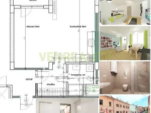 Pronájem bytu 1+kk, Praha - Košíře, Slávy Horníka, 42 m2