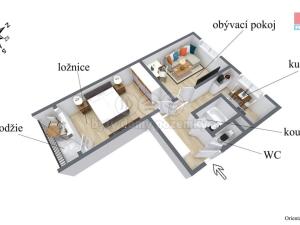 Prodej bytu 2+1, Chomutov, Václavská, 50 m2