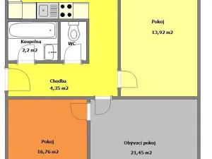 Prodej bytu 3+1, Dobřany, Spojovací, 73 m2