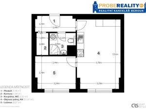 Pronájem bytu 2+kk, Beroun, Na Klášteře, 41 m2