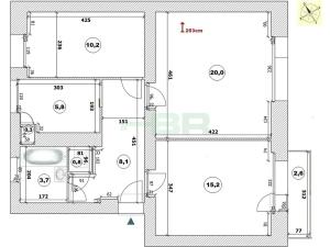 Prodej bytu 3+1, Praha - Kbely, Studená, 75 m2