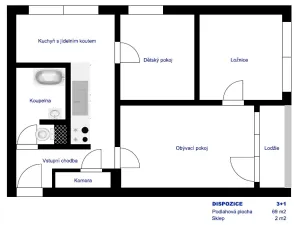 Prodej bytu 3+1, Humpolec, Na Rybníčku, 69 m2