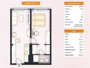 Prodej bytu 2+kk, Praha - Chodov, Čenětická, 47 m2