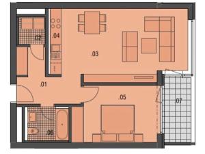 Prodej bytu 2+kk, Praha - Modřany, Na Komořsku, 58 m2