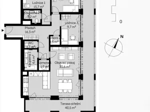 Prodej bytu 4+kk, Praha - Radlice, Výmolova, 106 m2