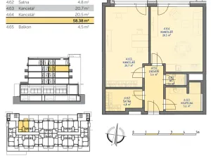 Prodej bytu 2+kk, Kutná Hora, 61 m2