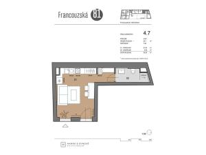 Pronájem bytu 1+kk, Brno, Francouzská, 25 m2