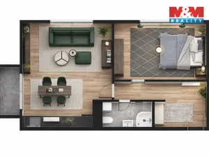 Prodej bytu 2+kk, Žleby, 63 m2