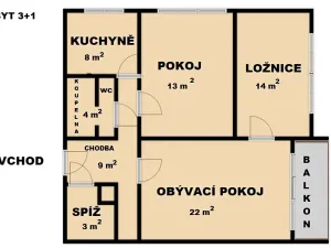 Prodej bytu 3+1, Luhačovice, Lesní, 80 m2