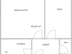 Pronájem bytu 2+kk, Liberec, Dobiášova, 44 m2