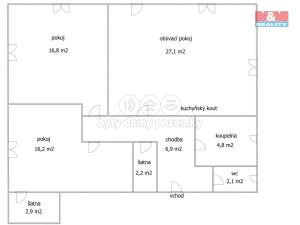 Pronájem bytu 3+kk, Kostelec nad Černými lesy - Kostelec nad Černými Lesy, 79 m2